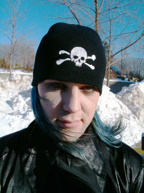 Skull and Crossed Bones Knit Hat